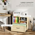 thumbnail image 4 of Vinsetto Mobile Lateral File Cabinet w/ Drawer for Letter Legal, Natural, 4 of 10