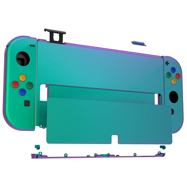 eXtremeRate Chameleon Green Purple Full Set Shell for Nintendo