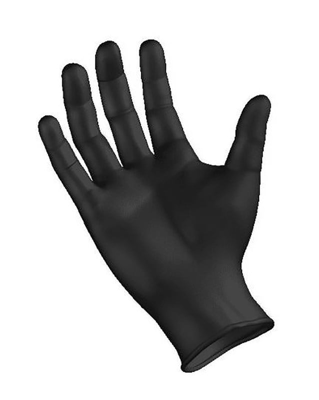 SemperForce BKNF106 Black Nitrile Gloves, Exam Grade, 5 mil, Size 2XL, 90/Box
