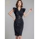 thumbnail image 3 of H Han Queen-vestido de negocios a rayas de doble botonadura para mujer, sin mangas, Vestidos de vaina simples, Vestidos de fiesta de trabajo, gran oferta, 3 of 5