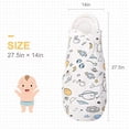 thumbnail image 2 of Knirose Newborn Swaddle Blanket & Unisex Infant Wrapet, con función de protección de la cabeza y soporte de la cabeza, hecho de algodón peinado (Planeta, blanco, 3-6 meses), 2 of 3