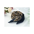 thumbnail image 5 of INSPIRE CHIC Women's Retro Leopard Pleated Rhombus Scarf Neck Scarves Neckerchief Navy Blue, 5 of 5