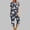 Blue, variant on Women's Soft Pajama Set Short Sleeve Top Long Pants Sleepwear Comfortable Printed Lounge Set