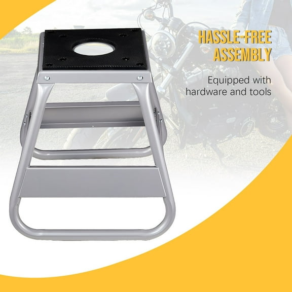 SAZYY Stand Lift Dirt Bike Stand, Universal Panel Dirtbike Stand Jack Fit for Yamaha Honda Kawasaki, 1000LBS Capacity Removable Maintenance Motocross Stand Silver