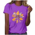 thumbnail image 2 of Fiudx Camisetas para Mujer Blusas Estampadas a La Moda para Mujer Top de Cuello Redondo de Manga Corta, 2 of 4