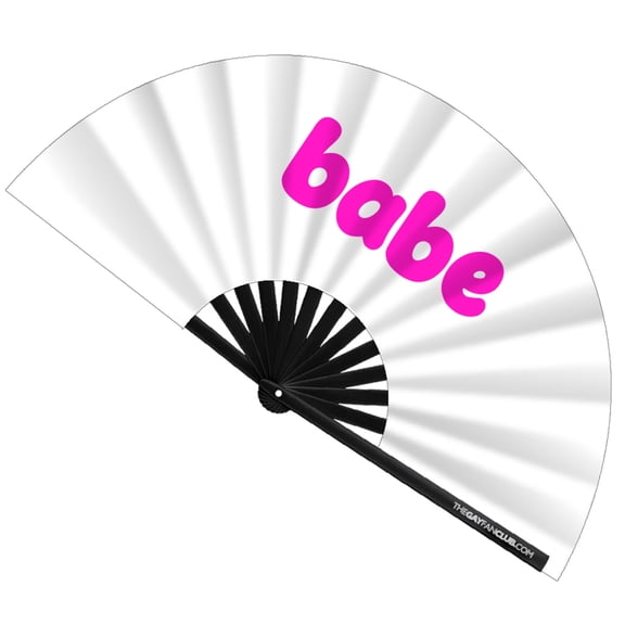 Babe Fan | Rave Folding Hand Fan at The Gay Fan Club