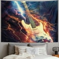 thumbnail image 2 of Orinice Guitar Lightning Stars Tapestry Wall Hanging Unique Style for Home Wall Decor Art Living Room Bedroom Apartment Farmhouse Dorm 40x30inch, 2 of 6