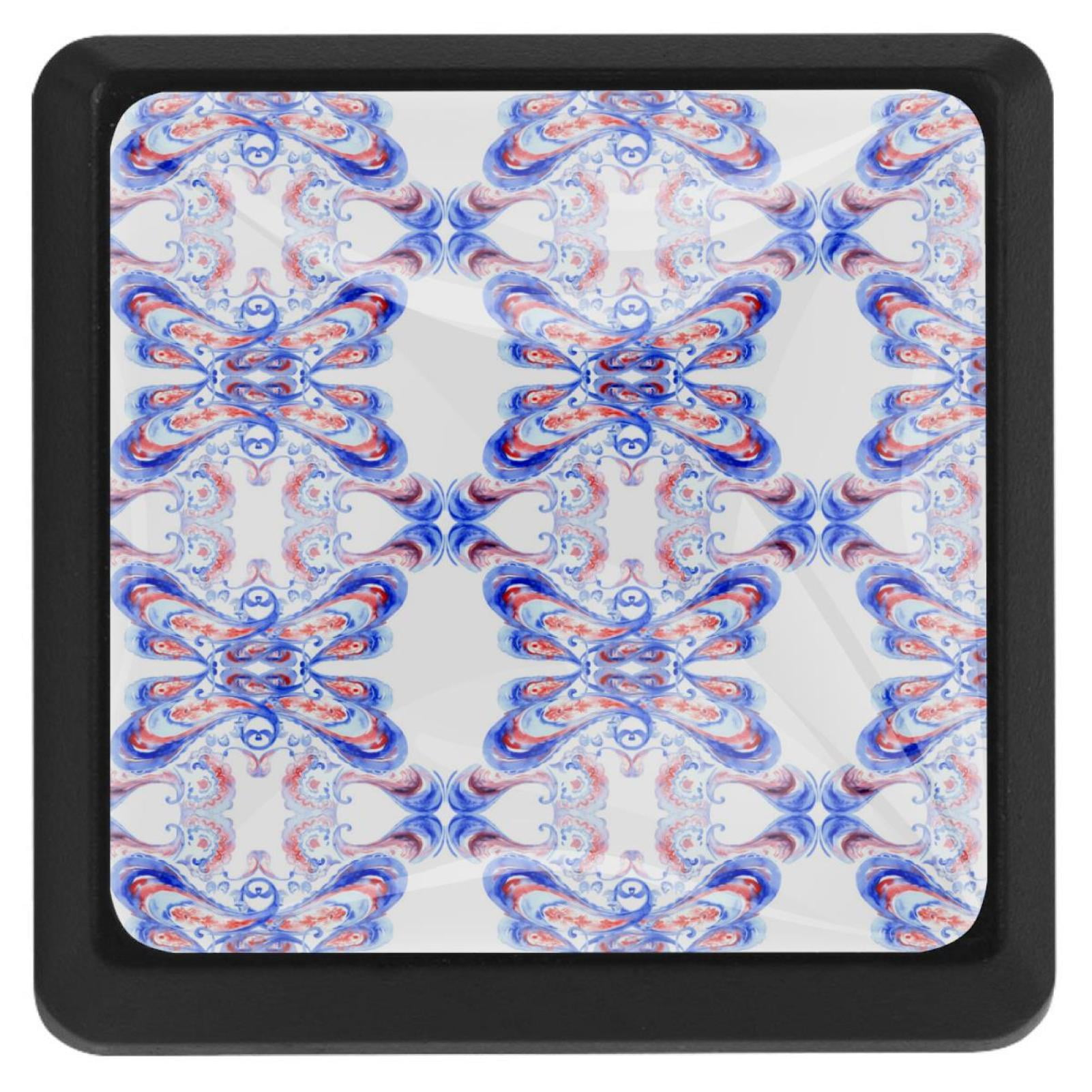 3 Pack Abstract Square Cabinet Door Knobs Decor for Cupboard Dressing ...