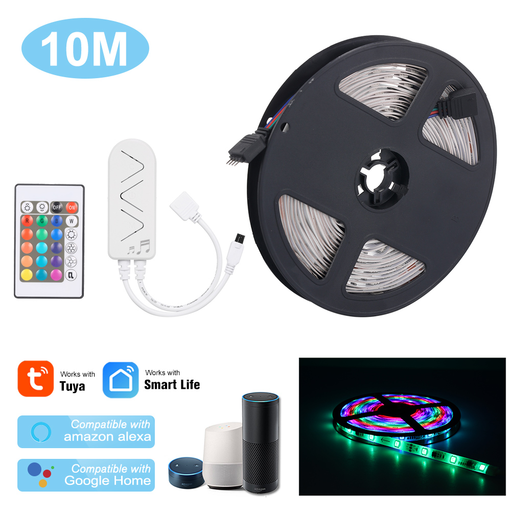 WIFI LED Strip Lights Kit 10m/32.8ft Length 5050 RGB Tuya APP Remote