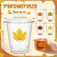 thumbnail image 3 of JJEAN-300 Pack 3 oz Thanksgiving Plastic Shot Glasses Thanksgiving Disposable Shot Cups Bulk Clear Mini Maple Leaf Tasting Cups for Autumn Fall Whiskey Party Favors Drinking Supplies, 3 of 4