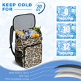 thumbnail image 6 of Travel Cooler Bag - Beige and Black Of Leopard Print Camping Beer Cooler Backpack with Bottle Opener- Waterproof Insulated Picnic Backpacks - Cooler Bag for Beach, 6 of 6