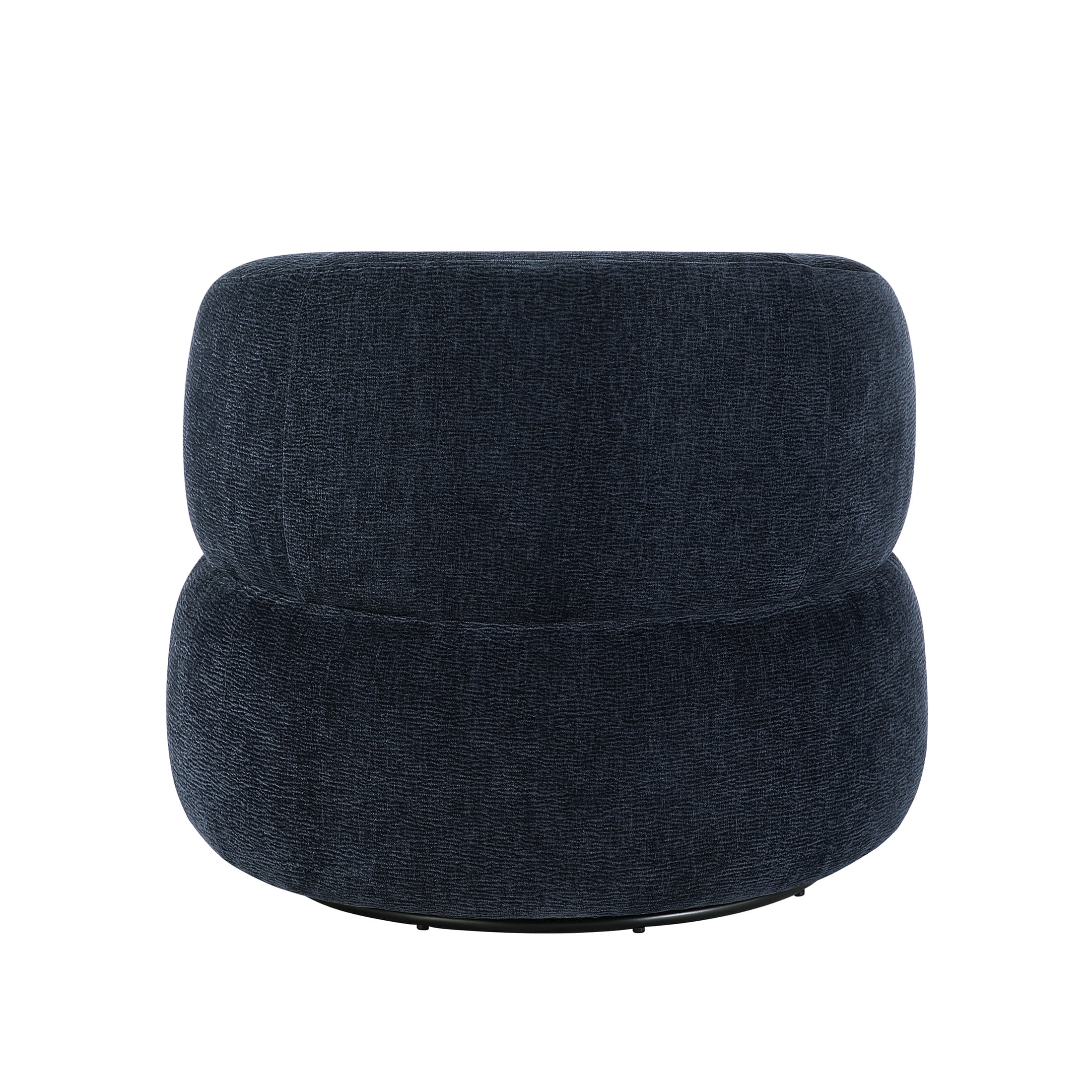 OakvillePark Cressida Chenille Round Swivel Chair, Blue