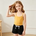 thumbnail image 6 of Piuwrlz Tank Top with Shorts Sets Girls 2 Piece Outfit Set Crew Neck Yellow Size 6 Years, 6 of 9