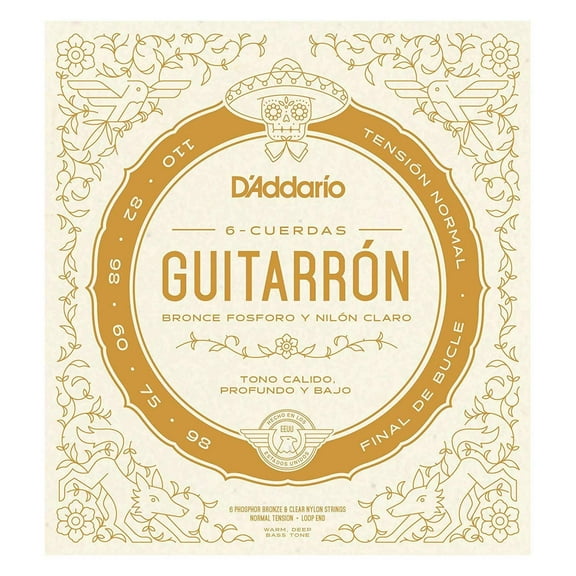 D'Addario Guitarron 6-String Set, Phosphor Bronze, Normal Tension