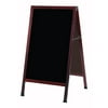 AARCO A-Frame Sidewalk Board Features a Black Melamine Markerboard and Solid Red Oak Frame with Cherry Stain - 42"Hx24"W