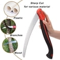 thumbnail image 4 of 10 Inch Heavy Duty Pruning Saw, Folding Hand Saw with SK5 Curved Blade, Triple-cut Razor Teeth Used for Trees Wood Cutting Camping Gardening Work, Hiking, Landscaping, Tree Trimming, 4 of 6