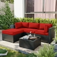 thumbnail image 5 of Snubbull 9 Pcs Outdoor Patio Cushion Covers with 4 Size, Waterproof & Zippered, Red, 5 of 7