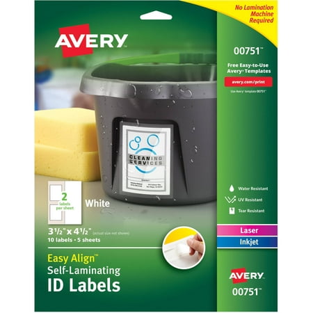 UPC 072782007515 product image for Avery Easy Align Self-Laminating ID Labels, 00751, 3-1/2