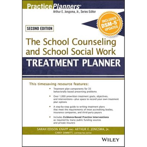 Pre-Owned The School Counseling and School Social Work Treatment Planner, with DSM-5 Updates, 2nd Edition (PracticePlanners), 9781119063094, 1119063094, Paperback, 2 edition