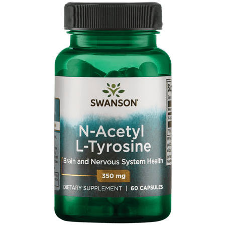Swanson N-Acetyl L-Tyrosine 350 mg 60 Caps (Best L Tyrosine Brand)