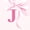 Pink J, variant on Manfei Princess Bowknot Letter Monogrammed H Black Out Curtains for Kids Girls,Teens Women Shabby Chic Bow Tie Initial Curtains Pack of 2 (42x63 Each),Super Cozy Room Decor
