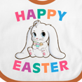 thumbnail image 4 of Inktastic Happy Easter Adorable Bunny Boys or Girls Baby Bib, 4 of 4