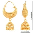 thumbnail image 4 of Efulgenz Indian Bollywood Traditional Wedding Hoop Jhumka Jhumki Earrings Jewelry Set, 4 of 5