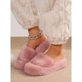 thumbnail image 5 of Women's Fashionable Plush Indoor Solid Color House Slippers, Keep Warm, 5 of 5