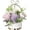 Purple, variant on Artificial Flowers Hydrangea with Ceramic Vase Silk Chrysanthemum Mini Potted Fake Flowers Hanging Potted Plants for Wedding Home Office Decoration Pack of One (White)