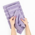 thumbnail image 5 of American Soft Linen Luxury Turkish Hand Towel Set, 100% Cotton 4 Piece Hand Face Towels for Bathroom and Kitchen, Lilac, 5 of 9