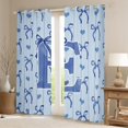 thumbnail image 2 of Castle Fairy 2-Piece Personalized Initial Letter E Love Heart Print Cartoon Bowknot Blackout Curtains (52x84 Each), Microfiber Bedroom Decor, 2 of 6