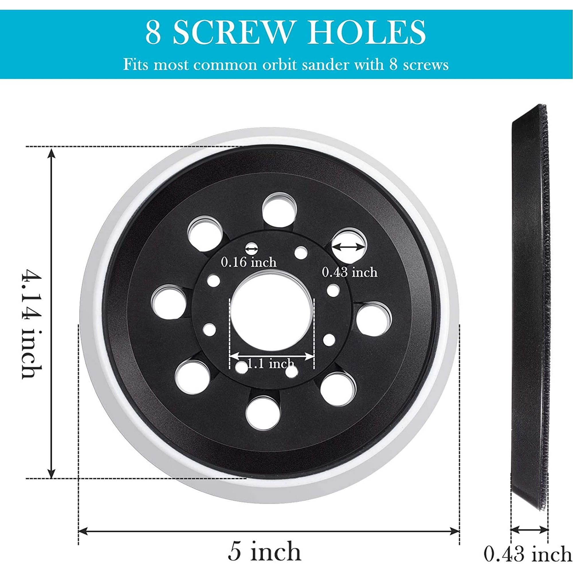 Trade-Shop 3 X Velcro Sanding Discs 150mm 72 Holes Compatible With M8 Orbit Sander Replacement For Bosch 2 608 601 335/2.608.601.335, RSM6045