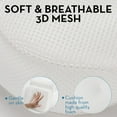 thumbnail image 6 of Basic Concepts Bath Pillow for Back and Neck Support, 3D Mesh, Relaxing Suction Cups Bathtub Cushion, 6 of 8