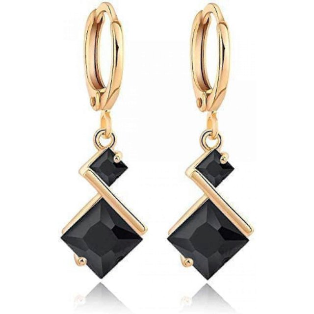 Nuevos pendientes colgantes de cristal brillante de alta calidad con piedra natural de ópalo - W3307GN | Código de modelo 3080 W3307GN