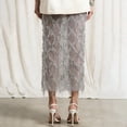 thumbnail image 5 of Samdudou Womens Maxi Skirts High Waisted Sequined Split Mesh Skirt Elastic Waist Plaid See-Through Beachwear for Party, 5 of 5