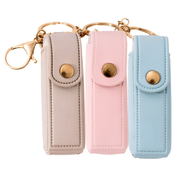 DESIGNICE 2026 New 3Pcs Chapstick Holder Key Chain,Cute Keychains for Women,Wallet Chain Car Keychain,Metal