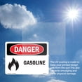 thumbnail image 6 of Gasoline OSHA Danger Rigid Plastic Sign 18 Inch x 12 Inch - 10 Pack, 6 of 8