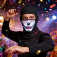 thumbnail image 2 of TIELUTT Hat Style Sunscreen Breathable Full Face Motorcycle Cycling Full Head Suitable for Holidays Such As Carnival Thing One and Thing Two for Riding 3 Merchandise Ski Back Full Face Protective Hat, 2 of 4