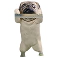 thumbnail image 1 of Fairnull Fish Tank Ornament Realistic Durable Resin Cartoon Pug Dog Hanging Aquarium Pendant Decor for Home, 1 of 10