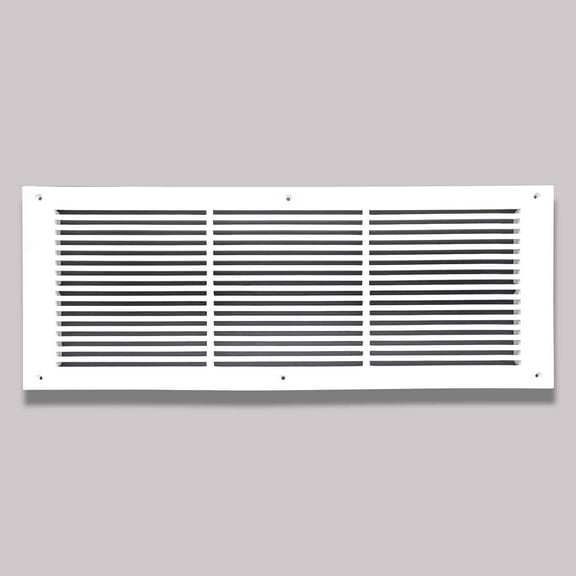 Prima Decorative Hardware, Air Return Grille, Vent Cover, 8" x 24", Cast Aluminum, 2 Pack, White