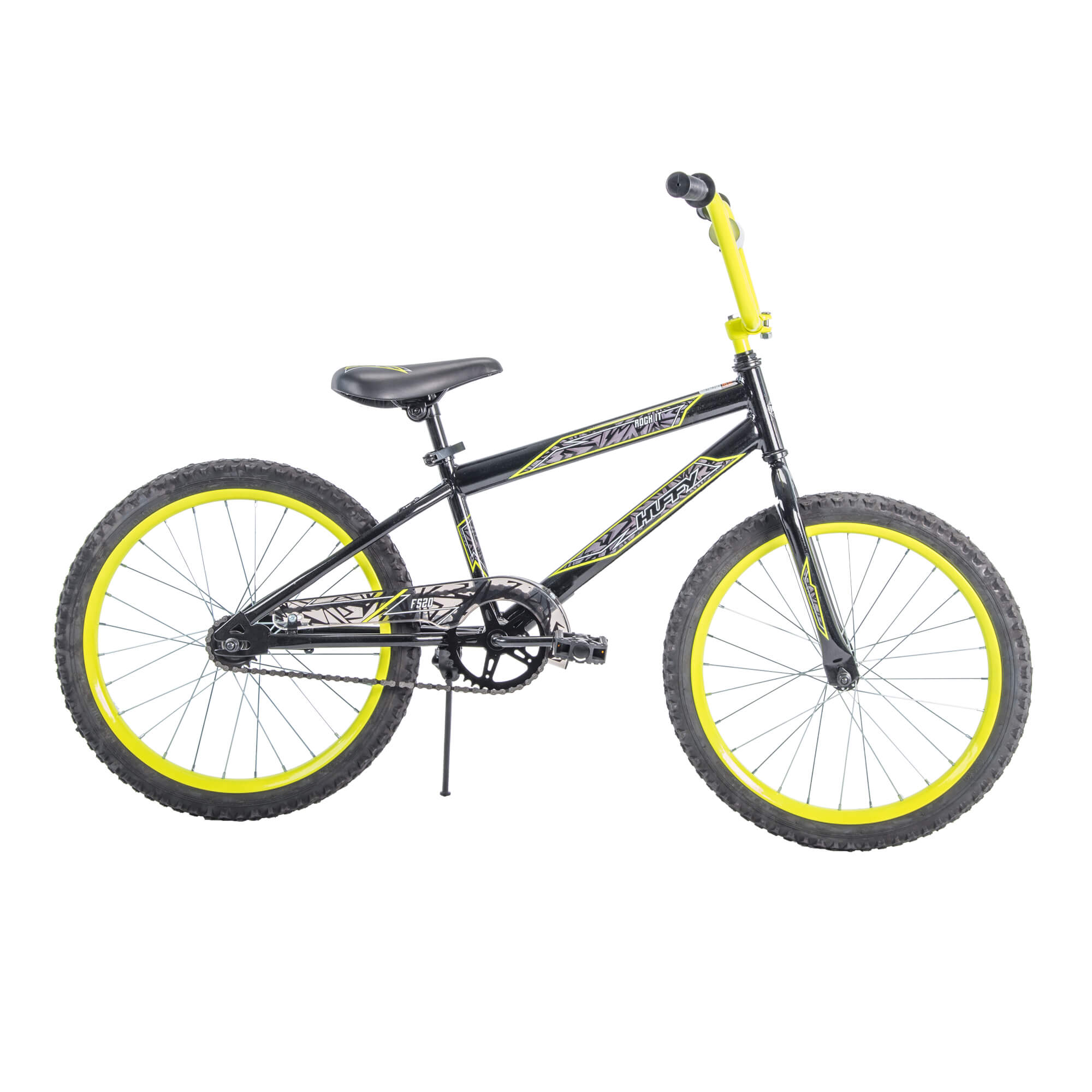 Huffy 20 In. Rock It Boys' Bike, Metallic Black with Neon Yellow Accents - image 5 of 5