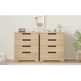 thumbnail image 3 of Modern Dresser, 4 Drawer Dresser for Bedroom with Metal Handle and Large Drawer, Wood Double Chest of Drawers and Storage Organizer for Living Room, Hallway, Entryway, 3 of 7