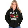 thumbnail image 4 of Fishing Largemouth Bass Bait Wait Zip Up Hoodie Men's Women's Brisco Brands S, 4 of 6