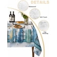 thumbnail image 2 of Lake Paddle Striped Table Cloth, Watercolor Vintage Wood Grain Waterproof Tablecloth for Rectangle Tables, Reusable Washable Fabric Table Cover for Restaurant Kitchen Dining Tables 60"x84", 2 of 6