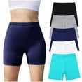 thumbnail image 7 of Girls Bike Shorts Cartwheel Dance Shorts for Kids Under Dress 5 Pack, 7 of 7