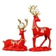 thumbnail image 2 of de Reno nórdico, adornos, escultura, estatuas de ciervo de resina para el hogar, sala de estar, decoración de estantería, , Rojo Macarena Estatua de escultura de ciervo, 2 of 8