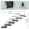 thumbnail image 2 of ONVAYA Foldable Dog Stairs | Dog Ramp Entry Aid for Cars or High Beds | Foldable Pet Stairs | Sturdy Dog Ladder | Practical & Lightweight | for up to 60 kg (6 Steps), 2 of 5