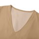 thumbnail image 5 of MHFRRA Camiseta Holgada de Manga Larga con Cuello En V Informal de Color Liso Marrón, 5 of 6