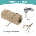thumbnail image 2 of Uxcell Natural Jute Twine String 164ft x 6mm Long Strong Twine Rope for Arts Crafts Ribbon Gift Wrapping Packing, Yellow, 2 of 6