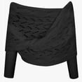 thumbnail image 4 of Scarf with Sleeves for Women,Wrap Sweater,1 Pcs Women's Shrugs,Knitted Double Sleeve Scarf,Knitted Cable Wrap,Women's Hollow Lengthening Scarf With Sleeve,Black, 4 of 7